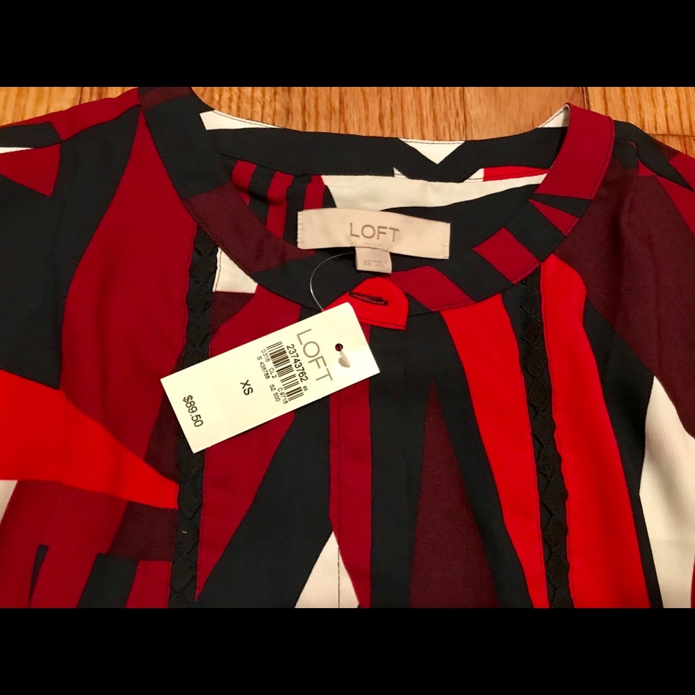LOFT Abstract Pattern Dress - Picture 4 of 5